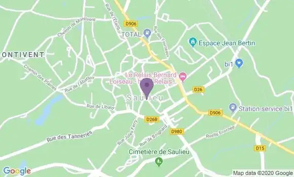 Localisation Banque Populaire Agence de Saulieu