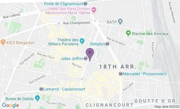 Localisation LCL Agence de Paris Jules Joffrin