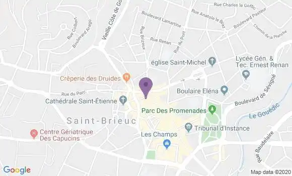 Localisation Banque Populaire Agence de Saint Brieuc la Grille