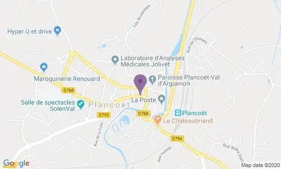 Localisation Banque Populaire Agence de Plancoët