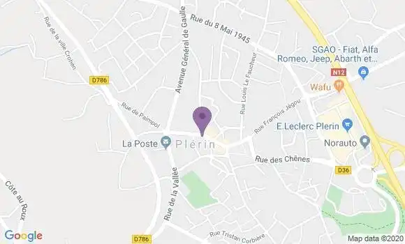 Localisation Banque Populaire Agence de Plérin
