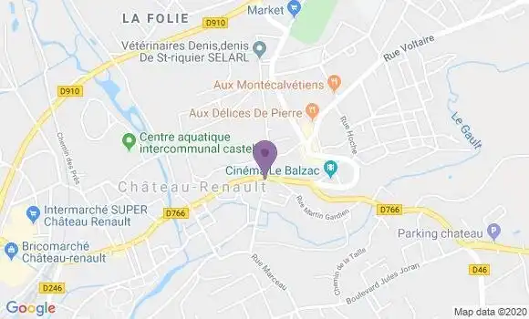 Localisation LCL Agence de Château Renault