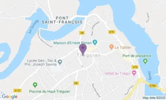 Localisation Banque Populaire Agence de Tréguier