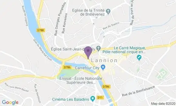 Localisation Banque Populaire Agence de Lannion