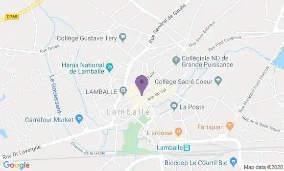 Localisation Banque Populaire Agence de Lamballe