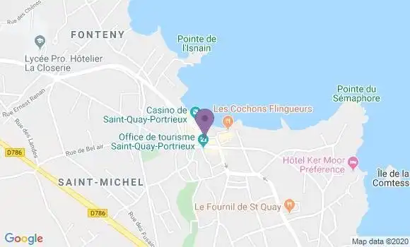 Localisation Banque Populaire Agence de Saint Quay Portrieux