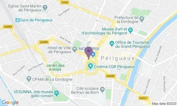 Localisation Banque Populaire Agence de Périgueux