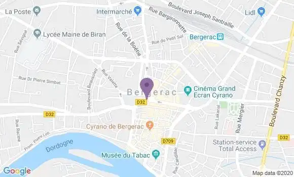 Localisation Banque Populaire Agence de Bergerac Rive Gauche