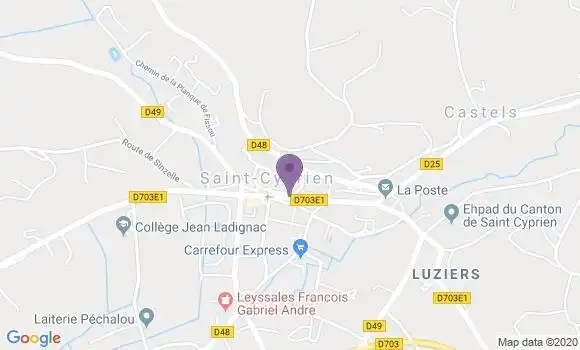 Localisation Banque Populaire Agence de Saint Cyprien