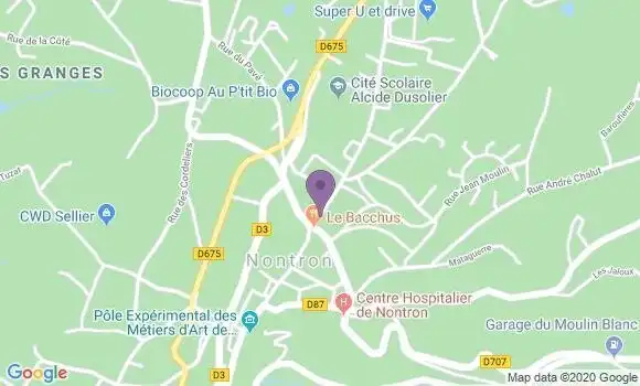 Localisation Banque Populaire Agence de Nontron