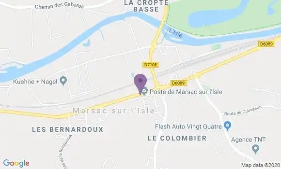 Localisation Banque Populaire Agence de Marsac sur l