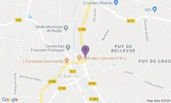 Localisation Banque Populaire Agence de Riberac