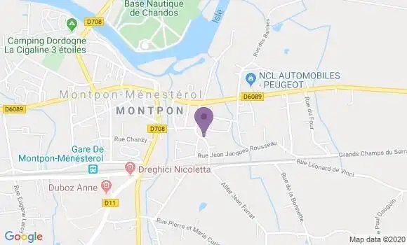 Localisation Banque Populaire Agence de Montpon Ménestérol