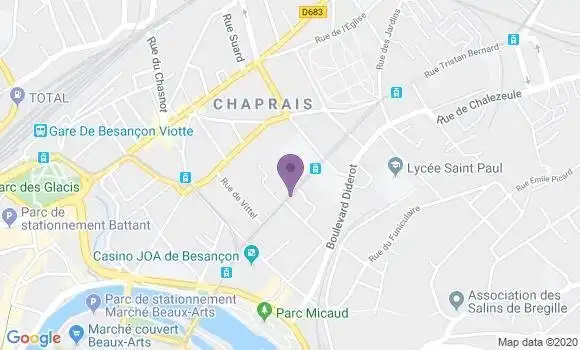Localisation Banque Populaire Agence de Besançon
