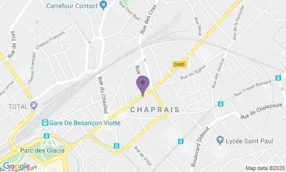 Localisation Banque Populaire Agence de Besançon Chaprais