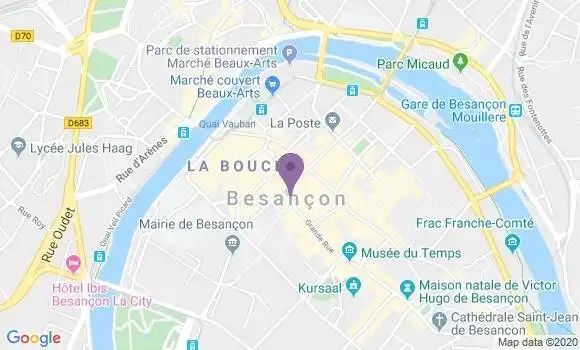 Localisation Banque Populaire Agence de Besançon République