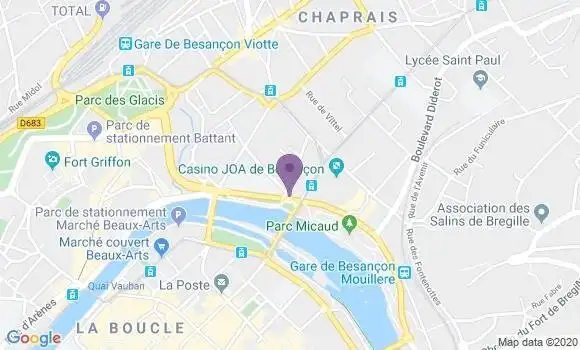Localisation Banque Populaire Agence de Besançon Helvétie