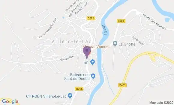 Localisation Banque Populaire Agence de Villers le Lac