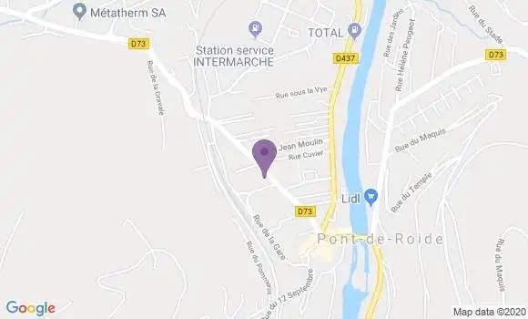 Localisation Banque Populaire Agence de Pont de Roide
