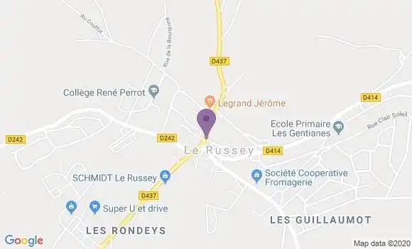 Localisation Banque Populaire Agence de Le Russey