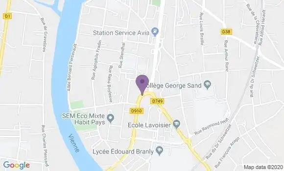 Localisation LCL Agence de Châtellerault Auzon