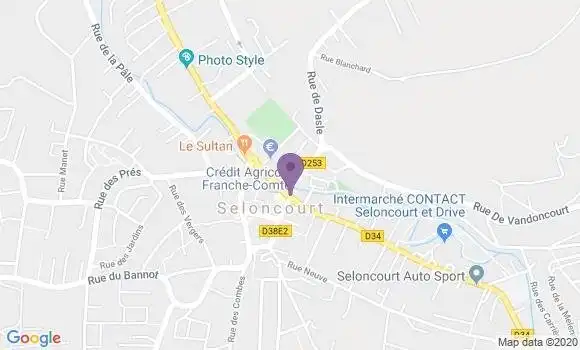 Localisation Banque Populaire Agence de Seloncourt