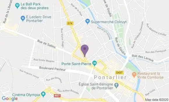 Localisation Banque Populaire Agence de Doubs