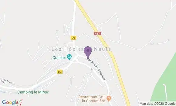 Localisation Banque Populaire Agence de Les Hôpitaux Neufs