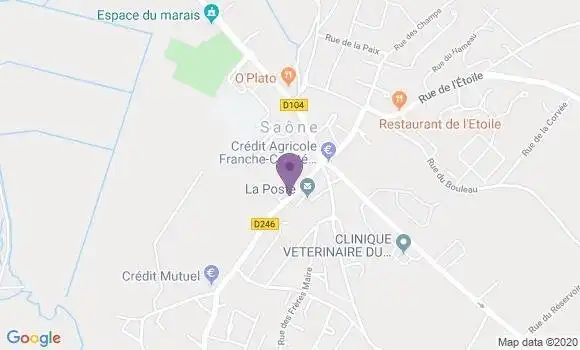 Localisation Banque Populaire Agence de Saône