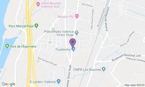 Localisation Banque Populaire Agence de Valence Victor Hugo