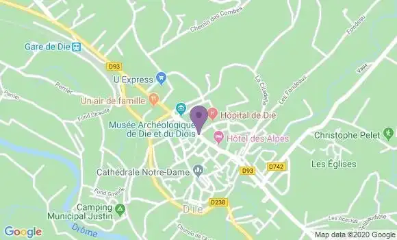 Localisation Banque Populaire Agence de Die