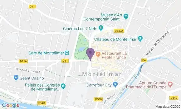 Localisation Banque Populaire Agence de Montélimar