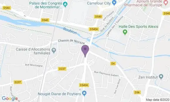 Localisation Banque Populaire Agence de Montélimar Saint James