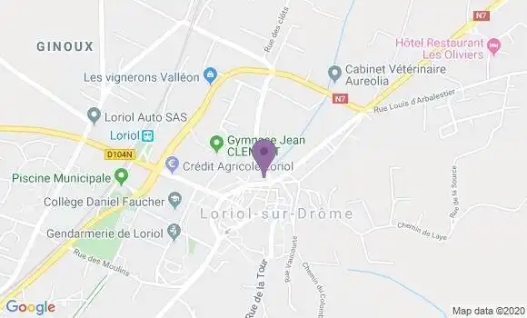 Localisation Banque Populaire Agence de Loriol