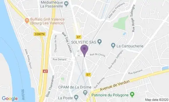 Localisation Banque Populaire Agence de Bourg lès Valence