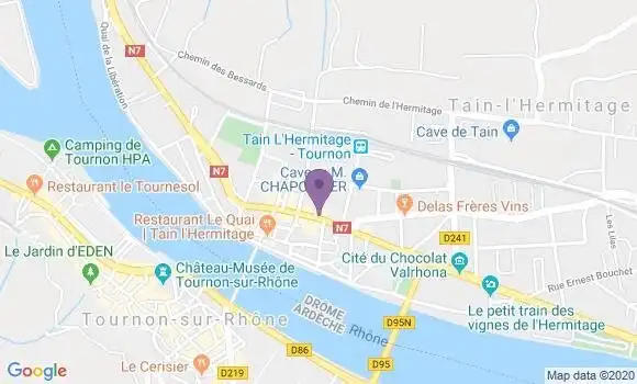 Localisation Banque Populaire Agence de Tain l