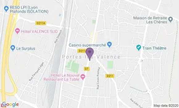 Localisation Banque Populaire Agence de Portes lès Valence