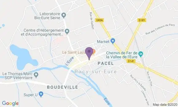 Localisation Banque Populaire Agence de Pacy sur Eure