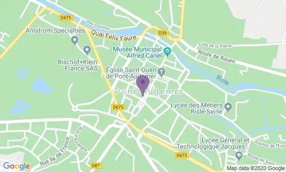 Localisation Banque Populaire Agence de Pont Audemer