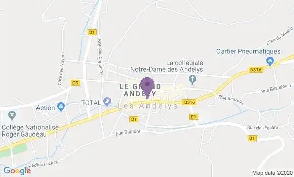 Localisation Banque Populaire Agence de Les Andelys