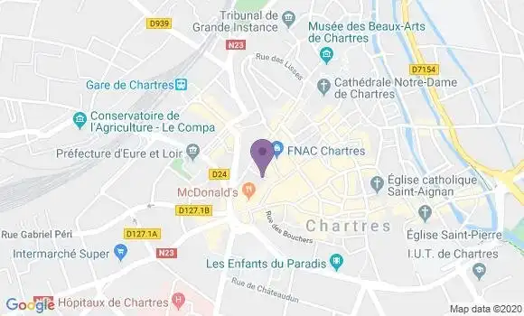 Localisation Banque Populaire Agence de Chartres Famin