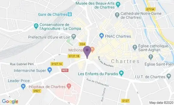 Localisation Banque Populaire Agence de Chartres Madeleine