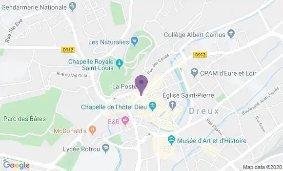 Localisation Banque Populaire Agence de Dreux