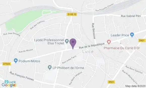 Localisation Banque Populaire Agence de Lucé