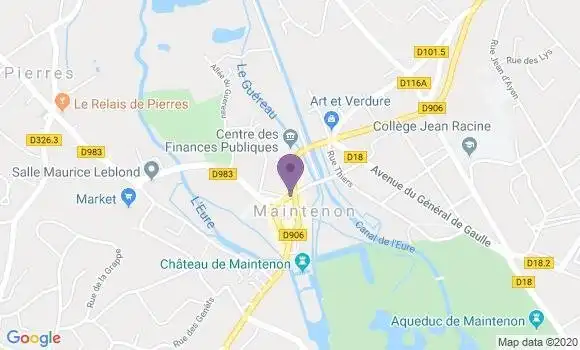 Localisation Banque Populaire Agence de Maintenon