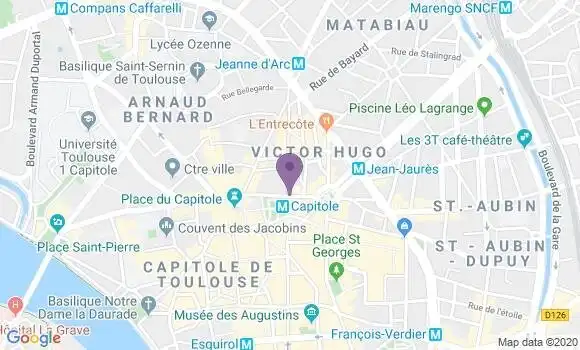 Localisation LCL Agence de Toulouse Lafayette