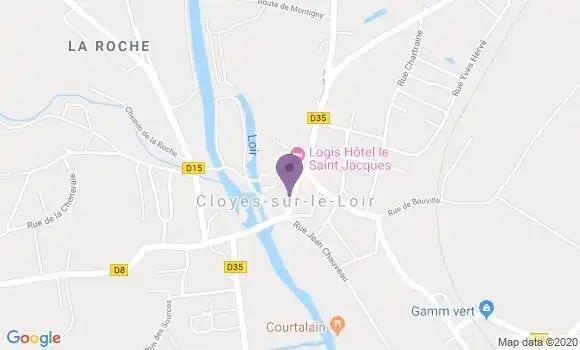 Localisation Banque Populaire Agence de Cloyes sur Loir