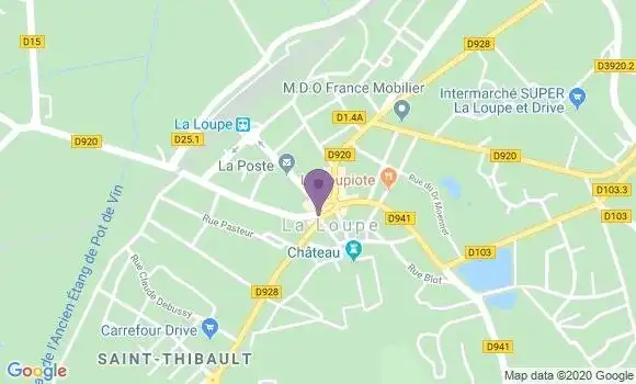 Localisation Banque Populaire Agence de La Loupe