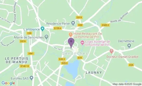 Localisation Banque Populaire Agence de Senonches