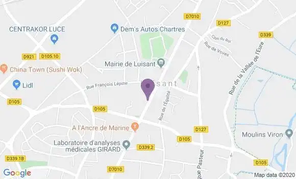 Localisation Banque Populaire Agence de Luisant